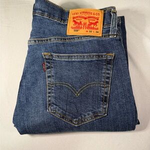 Levi’s 559 Relaxed Straight Jeans Men’s 33x34.5 Blue Denim